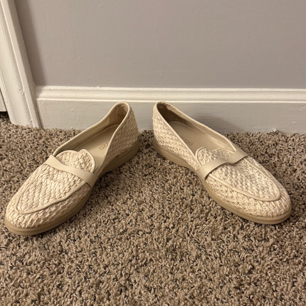 Elegant Cream Arezzo Loafers for Women